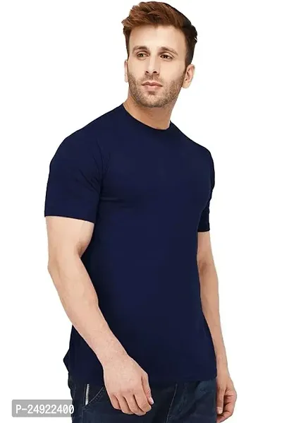 NEUV Men's Solid T-Shirt with a Classic Fit (L, Royal Blue)-thumb3