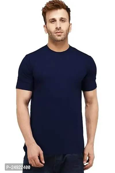 NEUV Men's Solid T-Shirt with a Classic Fit (L, Royal Blue)