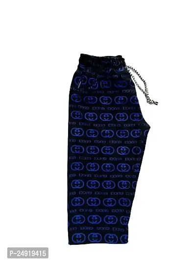 NEUV Capri for Mens elstic Krystle Men?s Shorts 3/4 Relaxed Fit Cotton Capri (Blue)-thumb0