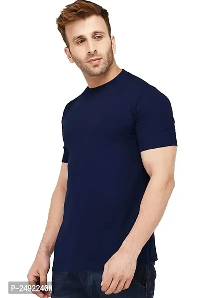 NEUV Men's Solid T-Shirt with a Classic Fit (L, Royal Blue)-thumb4