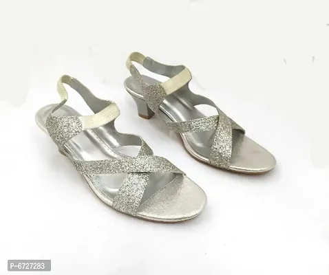 Women Silver Heels Sandal-thumb0