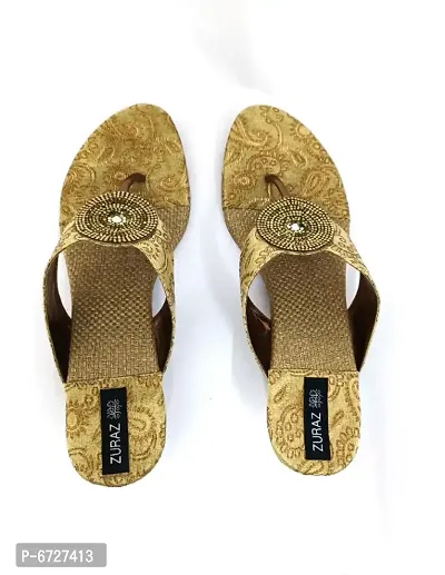 Women GOLDEN Flats Sandal-thumb2