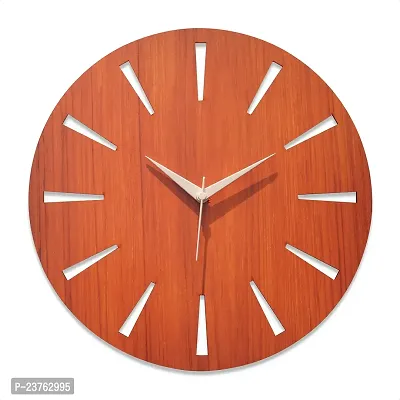 Gudki Fabric Analog Wall Clock (13 X 13 Inches , Brown )-thumb0