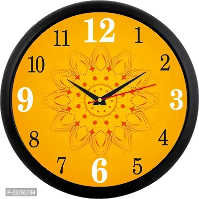 Gudki Plastic Decorative Round Wall Clock for Home|Office|Living Room|edroom|Kitchen Size 11X11X1.5 Inches Style-467