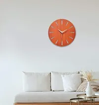 Gudki Fabric Analog Wall Clock (13 X 13 Inches , Brown )-thumb3