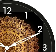 Gudki Wall Clock Home Decor, Living Room, Round Analogue, Plastic Wall Clock Black.-thumb1