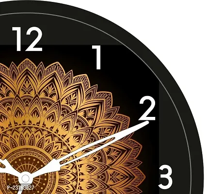 Gudki Wall Clock Home Decor, Living Room, Round Analogue, Plastic Wall Clock Black.-thumb2