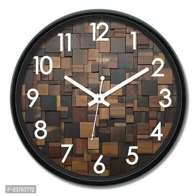 Gudki Wall Clock for Living Room, Office, Bedroom, Office, [10 inch Wall Clock]