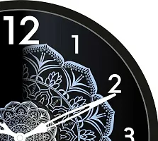 Gudki Analog Wall Clock, Round Black Wall Clock, Wall Clock Home Decor Living Room.-thumb2