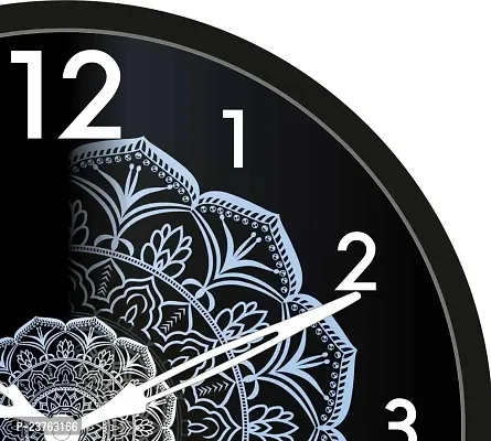 Gudki Analog Wall Clock, Round Black Wall Clock, Wall Clock Home Decor Living Room.-thumb3