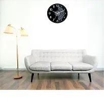 Gudki Analog Wall Clock, Round Black Wall Clock, Wall Clock Home Decor Living Room.-thumb3