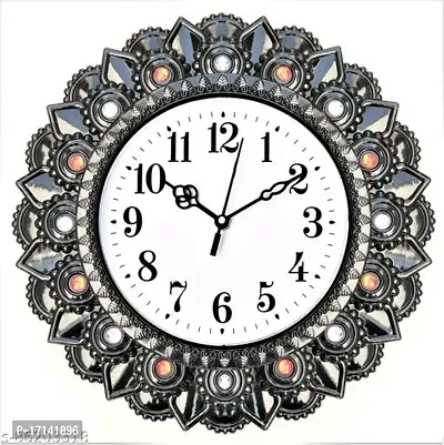 Stylish Decorative Plastic Wall Clock in Round Shape