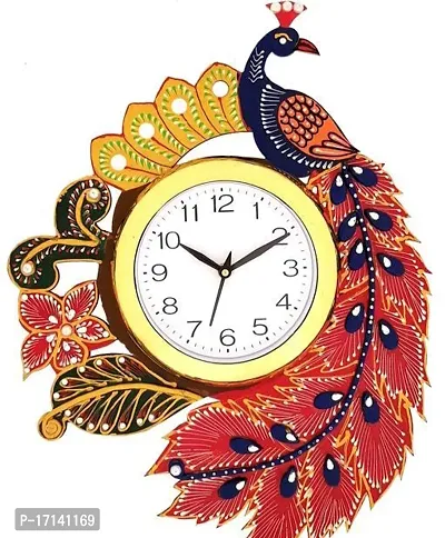 Stylish Handmade Designer Peacock Wall Clock