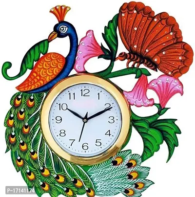 Stylish Handmade Designer Peacock Wall Clock