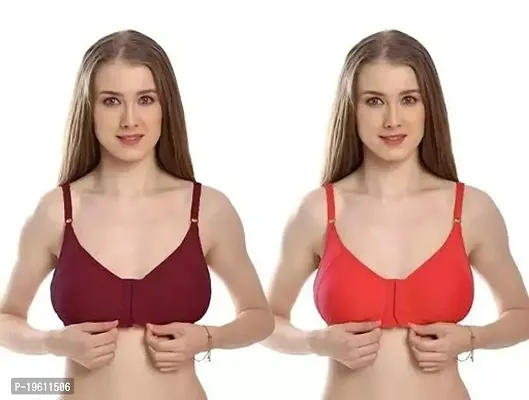 Stylish Cotton Solid Bras For Women- Pack Of 2