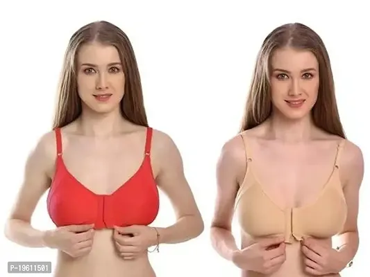 Stylish Cotton Solid Bras For Women- Pack Of 2