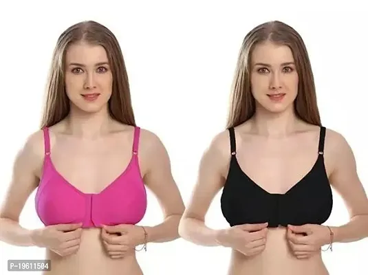 Stylish Cotton Solid Bras For Women- Pack Of 2