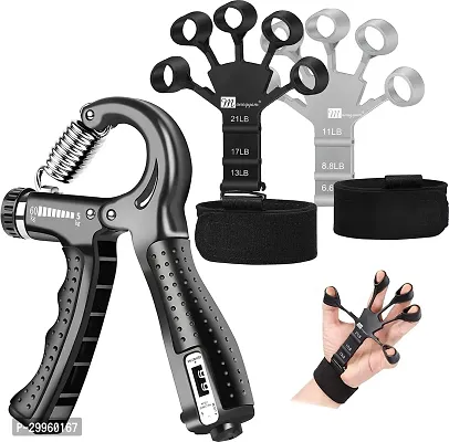 Classic Combo Pack Of Counter Hand Grip Strengthener and 2 Pieces Finger Trainer Hand Workout Pack Of 2