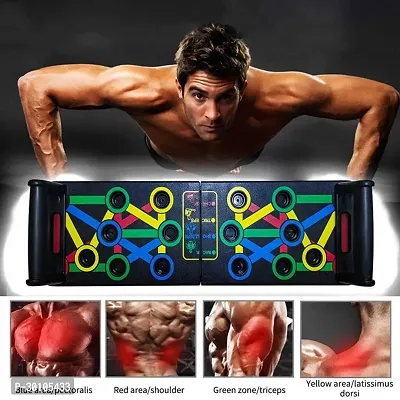 Classic Portable Pushup Board With Strong Griphandle For Chestpress Home and Gym Exercise-thumb4