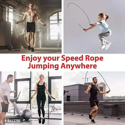 Skipping Rope for Men, Women  Children - Jump Rope for Exercise Workout Freestyle Skipping Rope  (Length: 280 cm)-thumb5