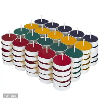 Wax Tealight Candles Set, Unscented Wax Tealight Candles, Wax Tea Light Candles, Unscented Wax Tealight Candles for Decoration, Home Deacute;cor, Diwali Candle Multicolor Pack of 50