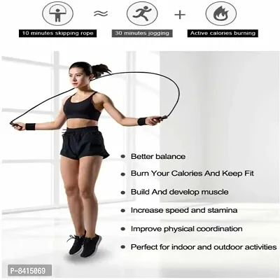 Skipping Rope for Men, Women  Children - Jump Rope for Exercise Workout Freestyle Skipping Rope  (Length: 280 cm)-thumb4