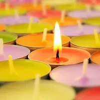 Wax Tealight Candles Set, Unscented Wax Tealight Candles, Wax Tea Light Candles, Unscented Wax Tealight Candles for Decoration, Home Deacute;cor, Diwali Candle Multicolor Pack of 50-thumb3