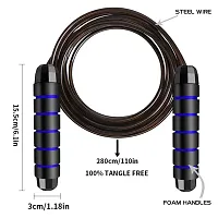 Skipping Rope for Men, Women  Children - Jump Rope for Exercise Workout Freestyle Skipping Rope  (Length: 280 cm)-thumb1