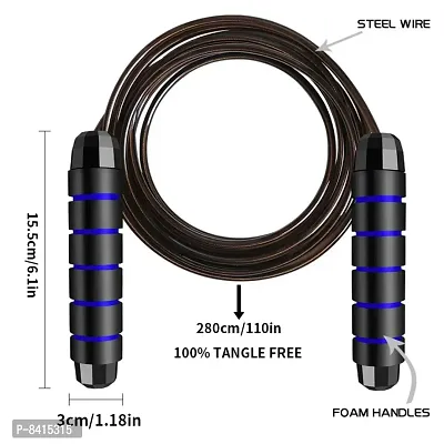 Skipping Rope for Men, Women  Children - Jump Rope for Exercise Workout Freestyle Skipping Rope  (Length: 280 cm)-thumb2