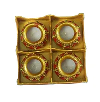 Matki Shape Clay Diya Candle, Diya for Diwali Lighting Decoration, Diwali Gift, Home Deacute;cor Item, Set of 4-thumb2