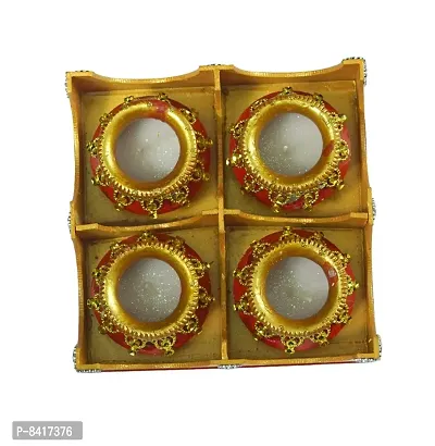 Matki Shape Clay Diya Candle, Diya for Diwali Lighting Decoration, Diwali Gift, Home Deacute;cor Item, Set of 4-thumb3