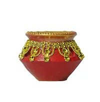 Matki Shape Clay Diya Candle, Diya for Diwali Lighting Decoration, Diwali Gift, Home Deacute;cor Item, Set of 4-thumb4