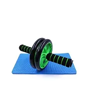Portable Abdominal Double Wheel Gym For Exercise Fitness Equipment Workout Ab Exerciser  (Black, Green)-thumb4