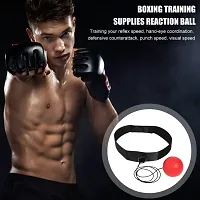 The Boxing Reflex Ball with Headband and Cotton Mask for Speed Reactions; Punching; Fight Skill and Hand-Eye Coordination (Red) .-thumb1