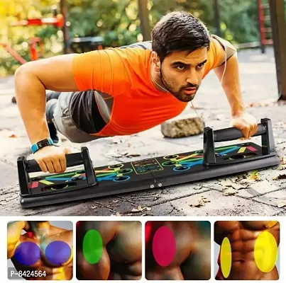 10in1Portable PushUp Board with Strong GripHandle for ChestPress HomeGym Exercise Push-up Bar-thumb2