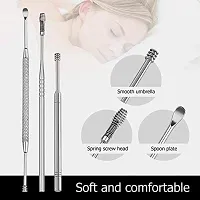 Ear Cleaner | Metal Ear Cleaner Tool | Stainless Steel Ear Curette Earwax Removal Kit with Cleaning Brush and Storage Box (6Pcs)-thumb3