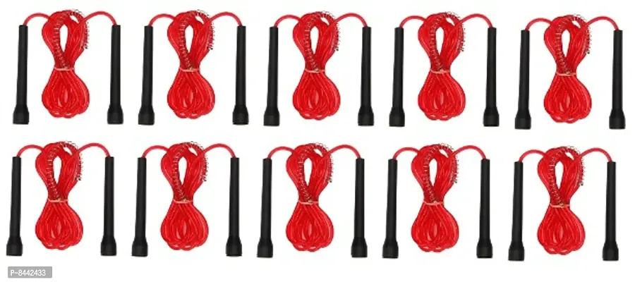 Cardio Training,Intensive Workout,fitness and leisure gym,stamina builder 10PC Freestyle Skipping Rope  (Red, Length: 275 cm)