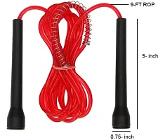 Cardio Training,Intensive Workout,fitness and leisure gym,stamina builder 10PC Freestyle Skipping Rope  (Red, Length: 275 cm)-thumb1