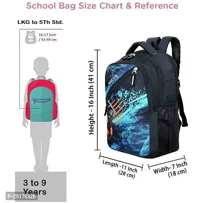 20L Seamless Printed Cartoon Best Stylish Waterproof Lightweight Casual/Picnic/Tuition/School Bag/Backpack for Children Boys And Girls-thumb4