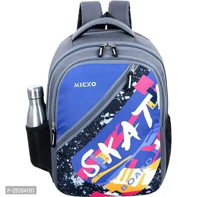 Medium 30 L Backpack GIRLS MANS  Polyester 30 L DESIGNER PRINT School Backpack for Girls  (Grey)-thumb0