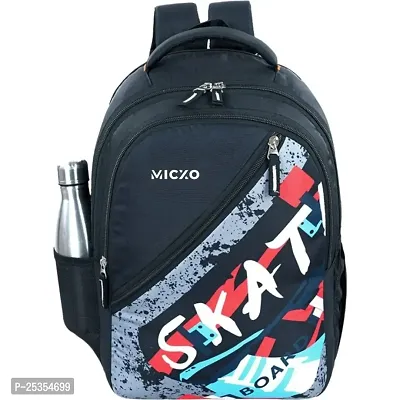 Medium 30 L Backpack GIRLS MANS Polyester 30 L DESIGNER PRINT School Backpack for Girls  (Black)-thumb0