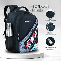 Medium 30 L Backpack GIRLS MANS Polyester 30 L DESIGNER PRINT School Backpack for Girls  (Black)-thumb3