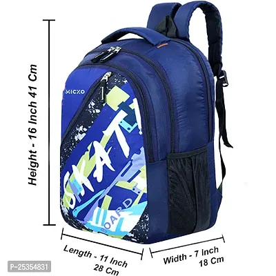 Medium 30 L Backpack GIRLS MANS Polyester 30 L DESIGNER PRINT School Backpack for Girls Mans  (Blue)-thumb4