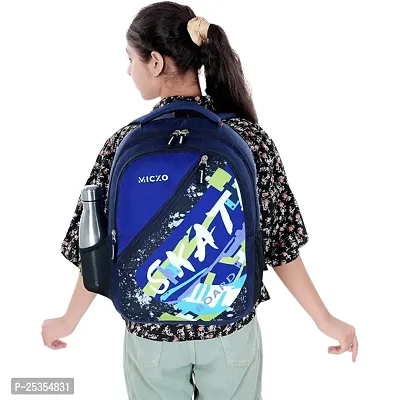 Medium 30 L Backpack GIRLS MANS Polyester 30 L DESIGNER PRINT School Backpack for Girls Mans  (Blue)-thumb5