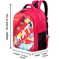 Medium 30 L Backpack GIRLS MANS Polyester 30 L DESIGNER PRINT School Backpack for Girls Mans (Red)-thumb2