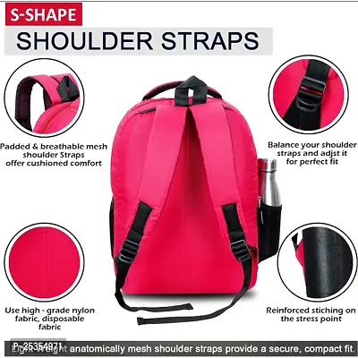 Medium 30 L Backpack GIRLS MANS Polyester 30 L DESIGNER PRINT School Backpack for Girls Mans (Red)-thumb5