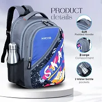 Medium 30 L Backpack GIRLS MANS  Polyester 30 L DESIGNER PRINT School Backpack for Girls  (Grey)-thumb3