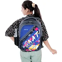 Medium 30 L Backpack GIRLS MANS  Polyester 30 L DESIGNER PRINT School Backpack for Girls  (Grey)-thumb1