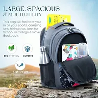 Medium 30 L Backpack GIRLS MANS  Polyester 30 L DESIGNER PRINT School Backpack for Girls  (Grey)-thumb2