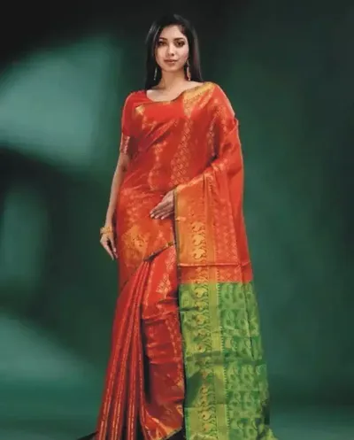 Beautiful Banarasi Silk Saree with Blouse piece